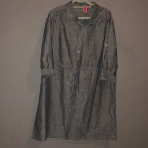 Denim long sleeve dress